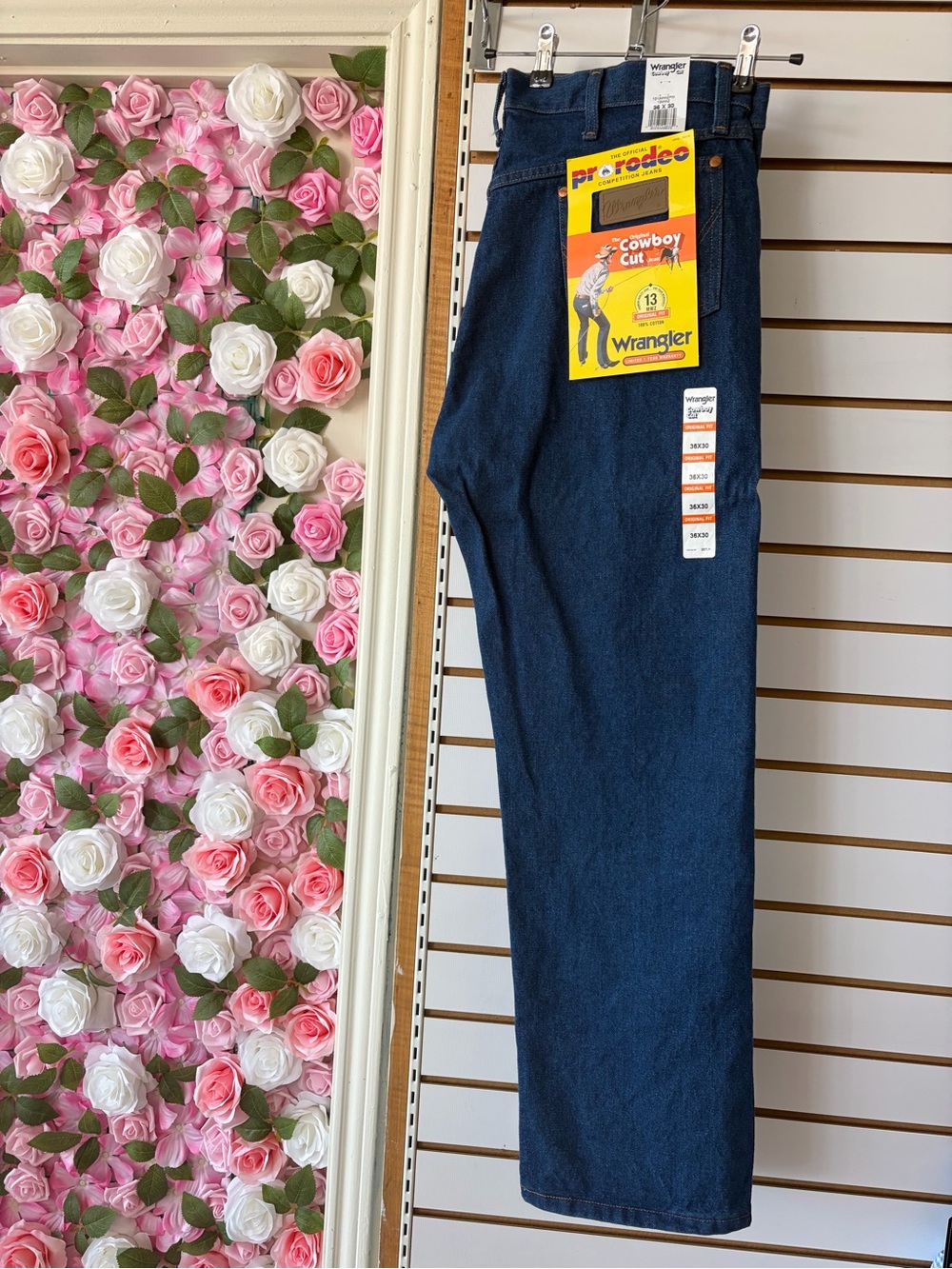 Wrangler Dark Blue Denim Cowboy Cut Jeans